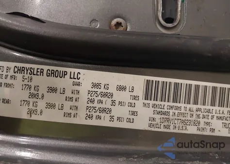 2010 Dodge Ram 1500 Slt/Sport/Trx из США, поврежденный, VIN 1D7RV1CT7AS231820